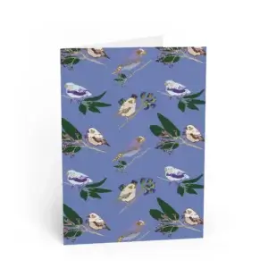 Blue Finch Greeting Cards