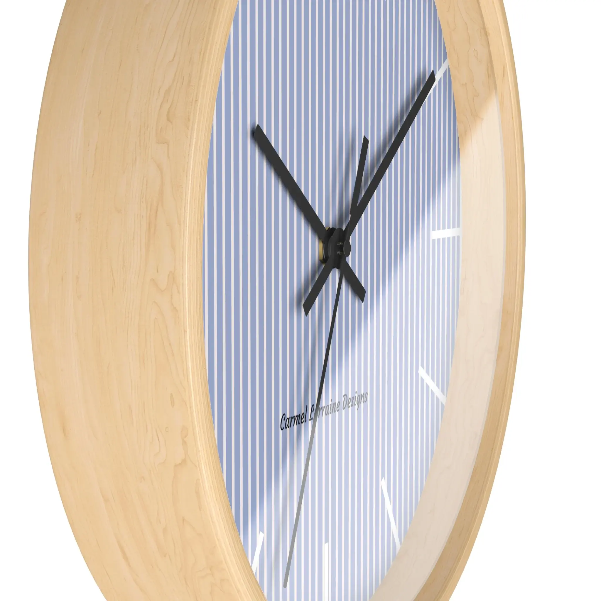 Blue Finch Striped Wall Clock - Image 3