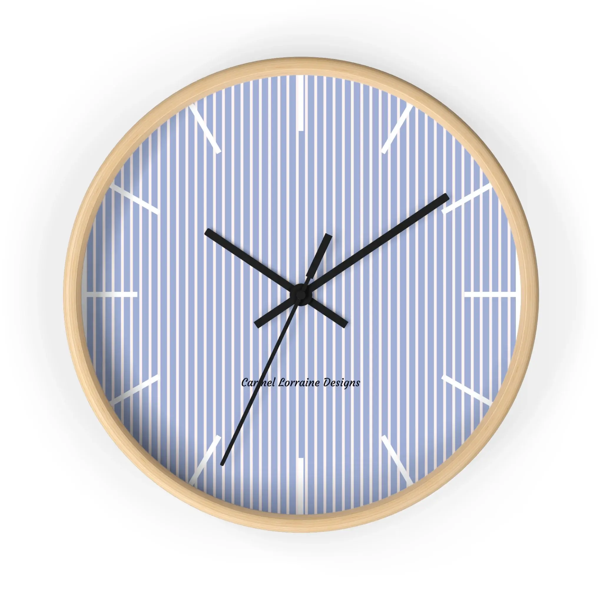 Blue Finch Striped Wall Clock - Image 4