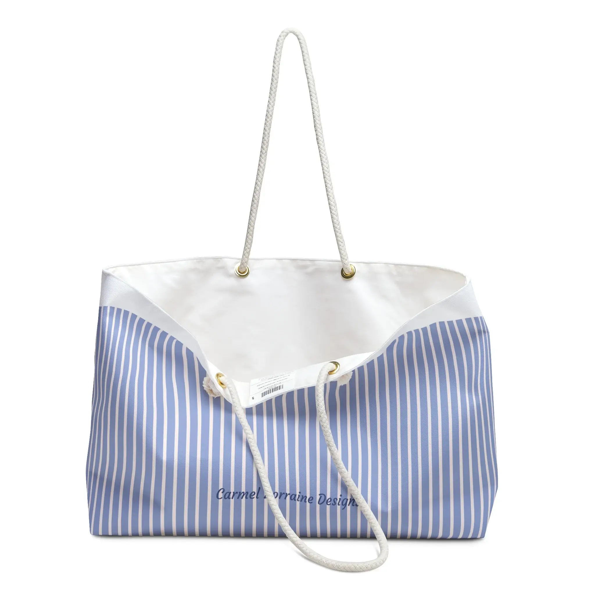 Blue Finch Striped Weekender Bag - Image 4